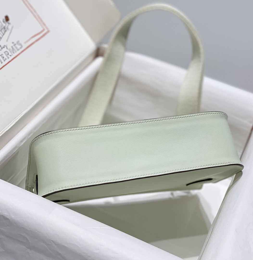 Hermes Jypsiere mini bag Light Green Swift Leather Silver H25632