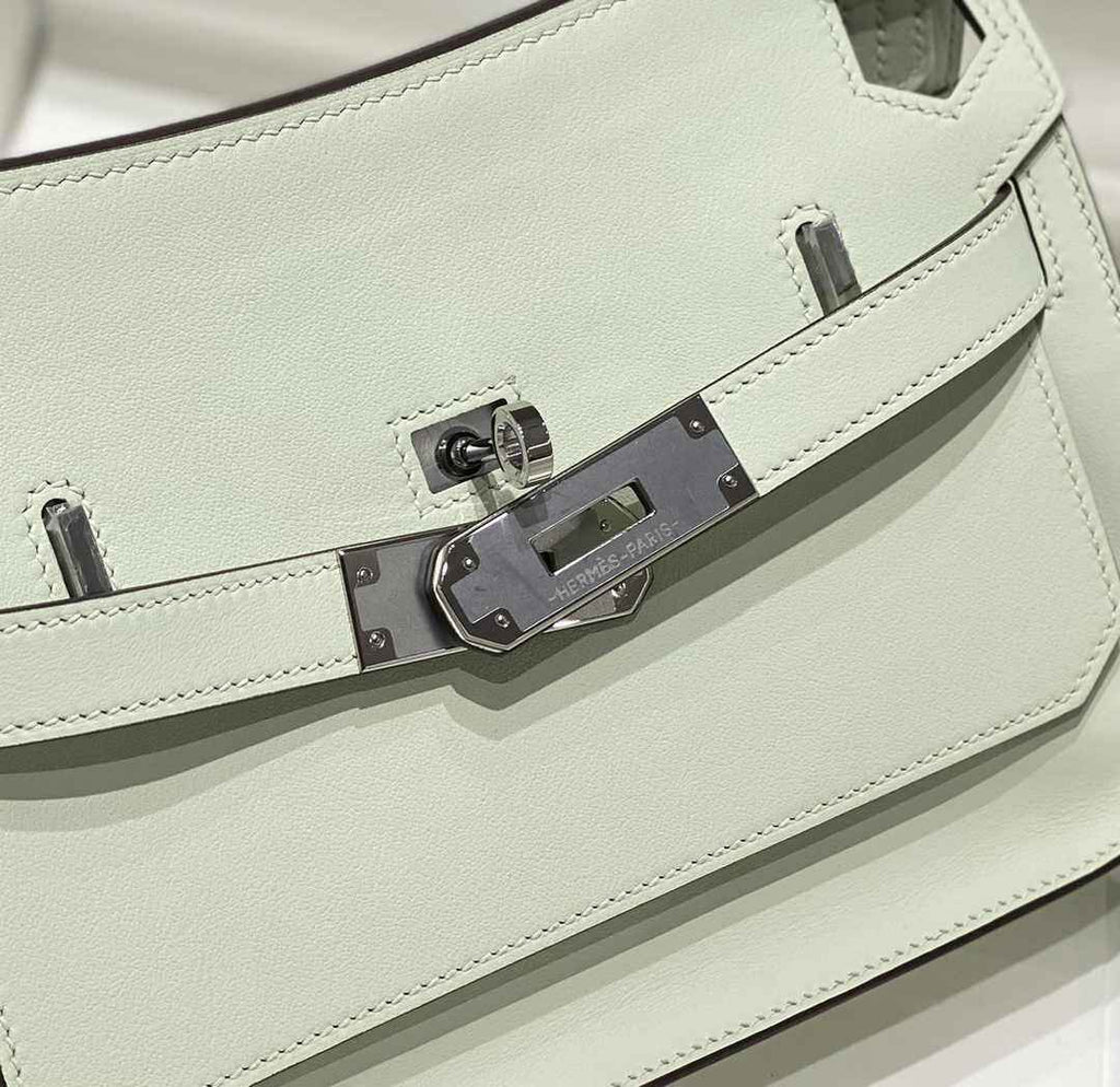 Hermes Jypsiere mini bag Light Green Swift Leather Silver H25632