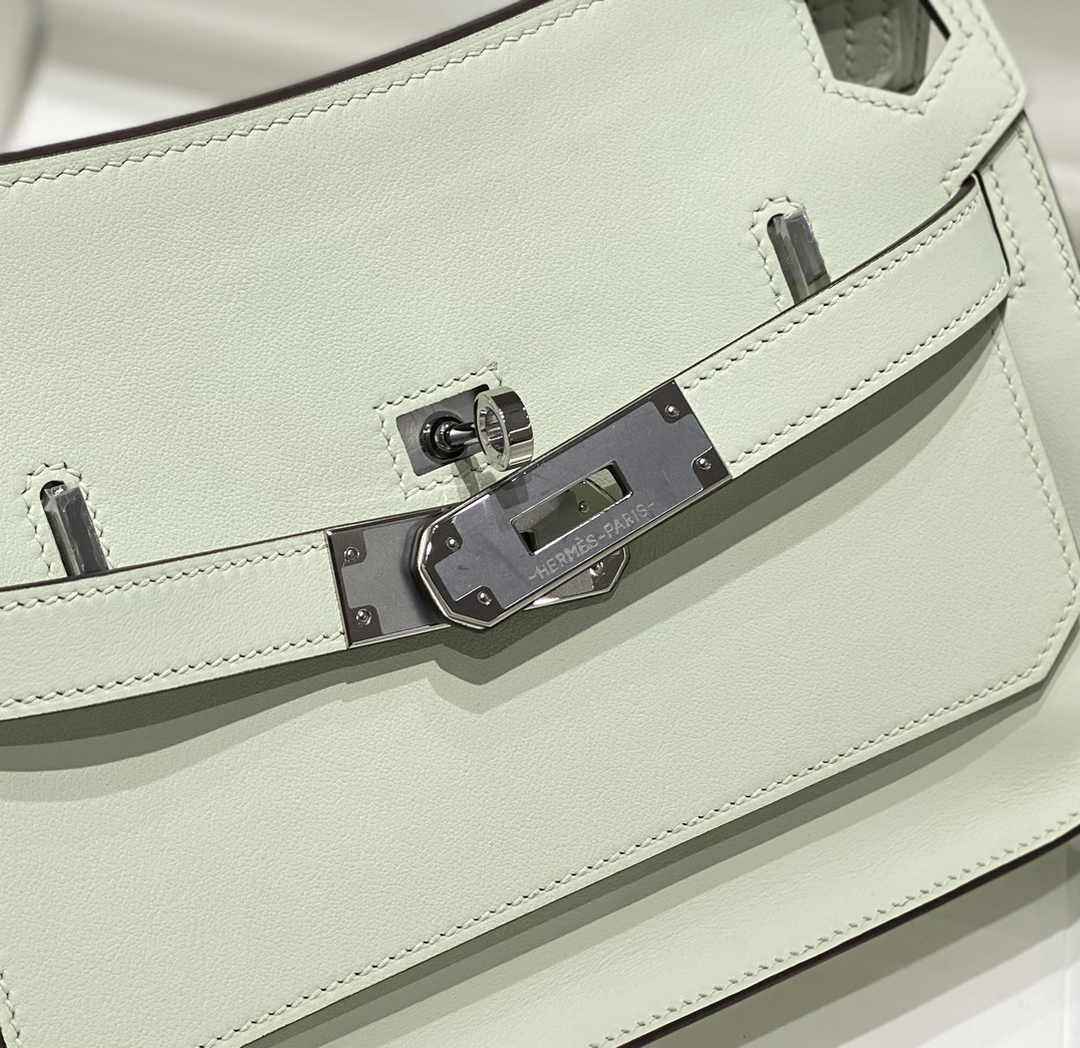 Hermes Jypsiere mini bag Light Green Swift Leather Silver H25632
