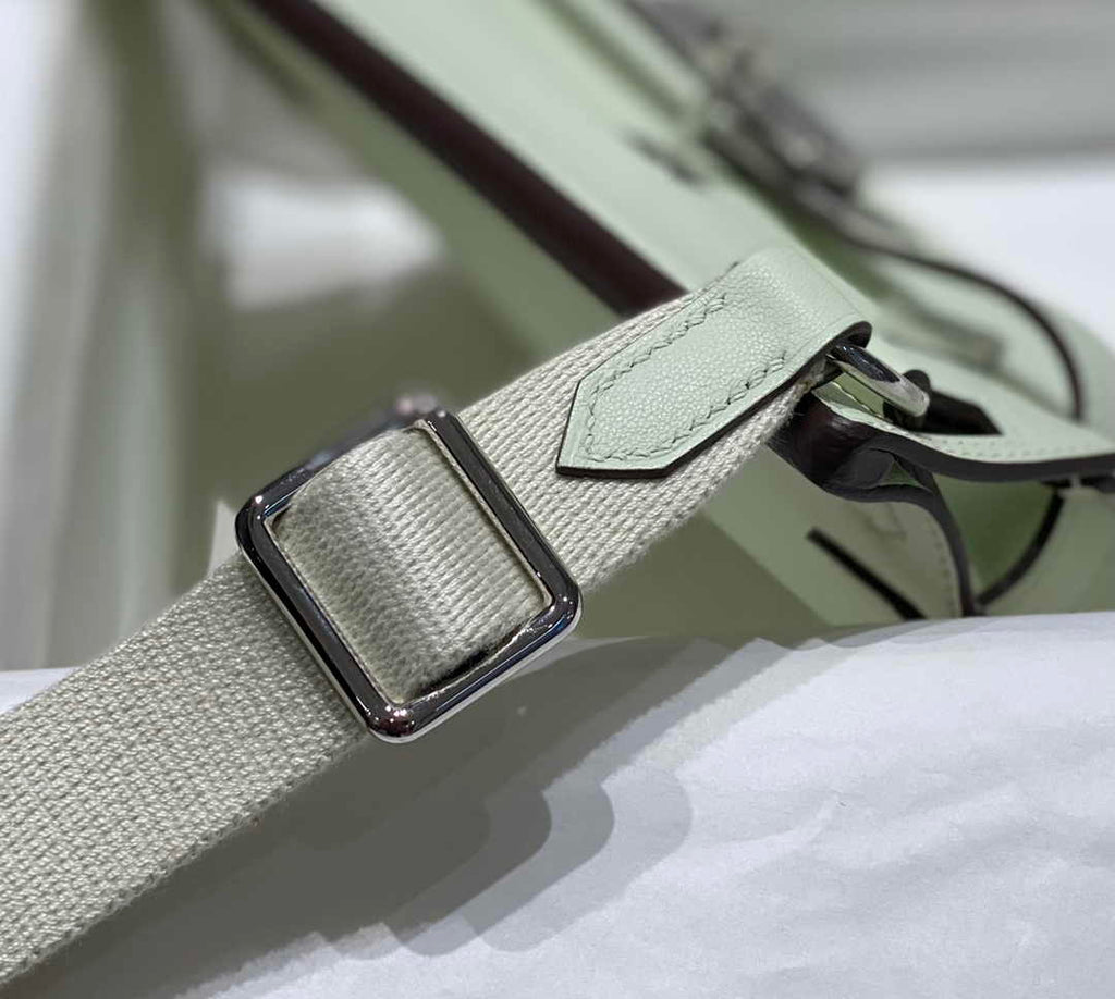 Hermes Jypsiere mini bag Light Green Swift Leather Silver H25632