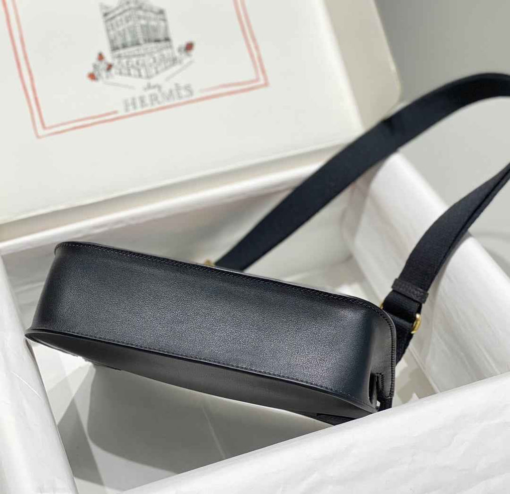 Hermes Jypsiere mini bag Black Swift Leather Gold H25602