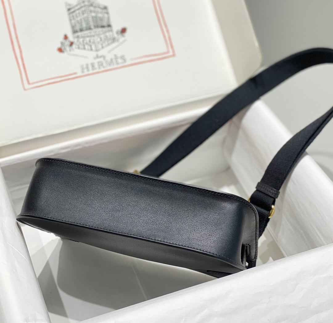 Hermes Jypsiere mini bag Black Swift Leather Gold H25602