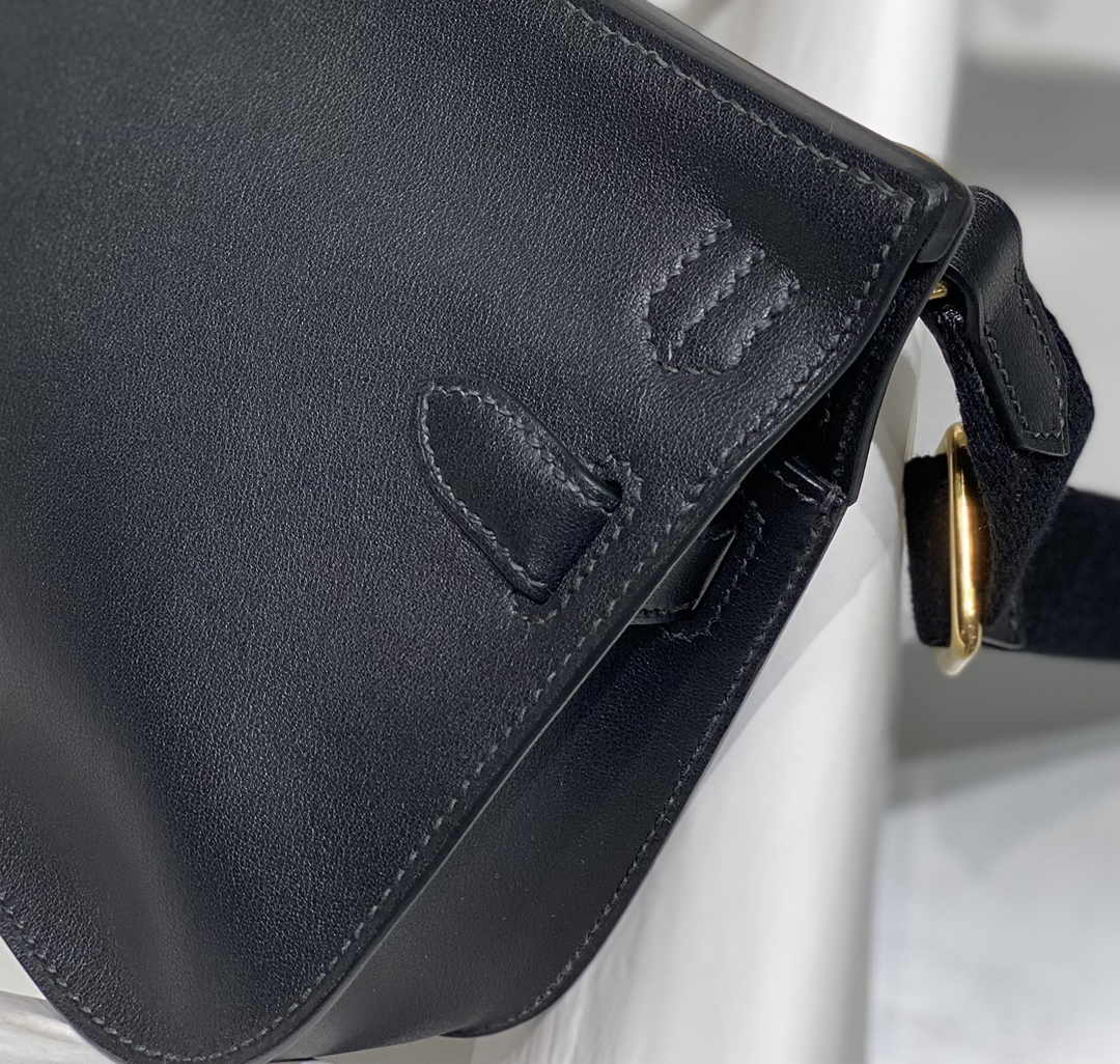 Hermes Jypsiere mini bag Black Swift Leather Gold H25602