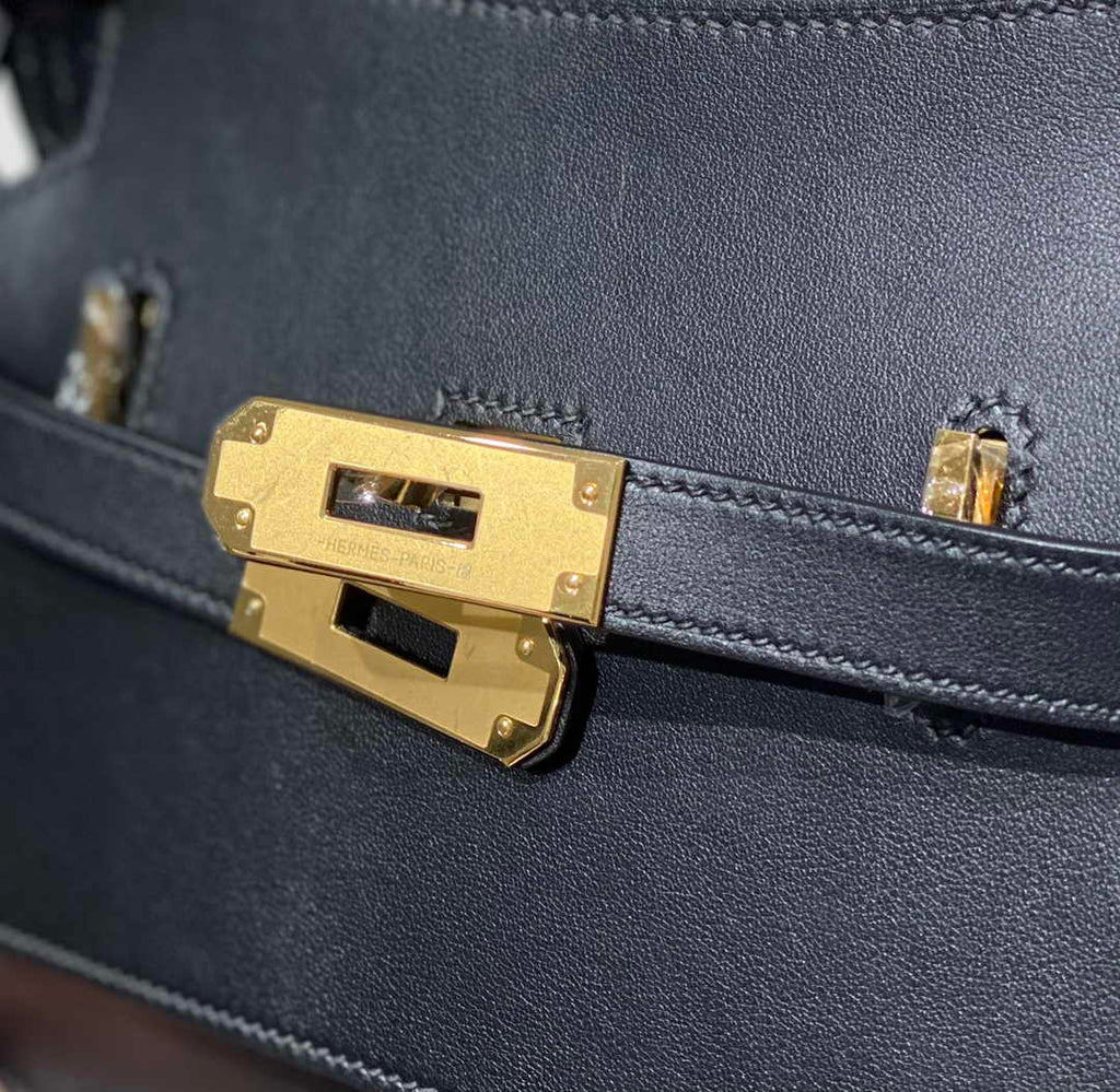 Hermes Jypsiere mini bag Black Swift Leather Gold H25602