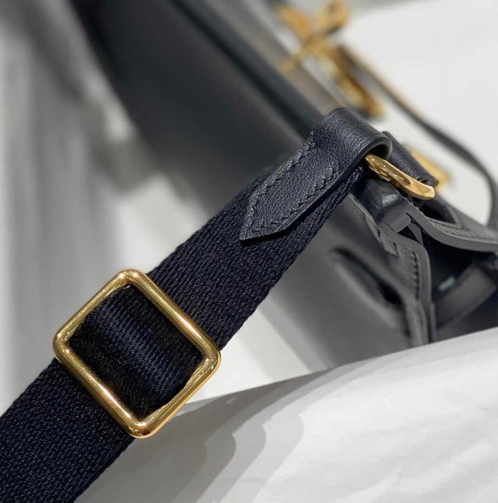 Hermes Jypsiere mini bag Black Swift Leather Gold H25602