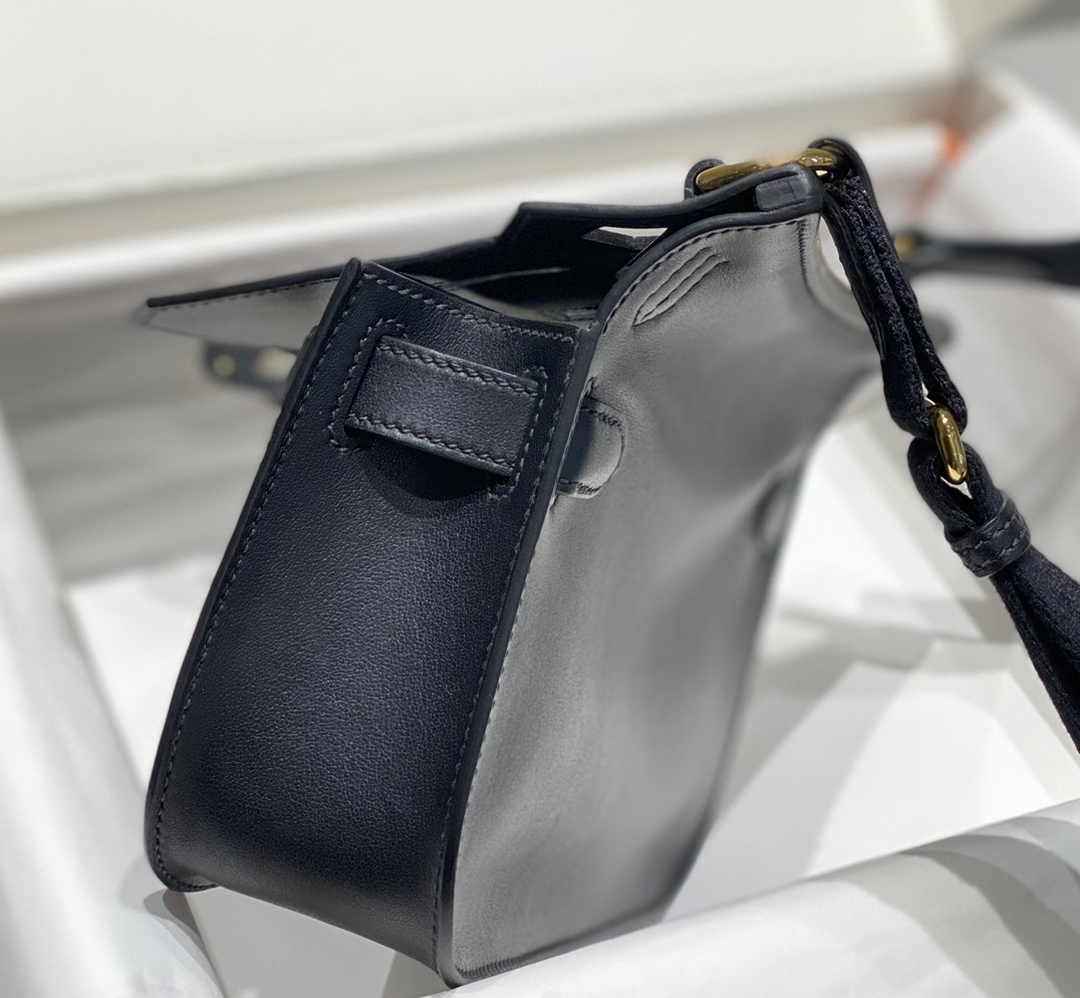 Hermes Jypsiere mini bag Black Swift Leather Gold H25602