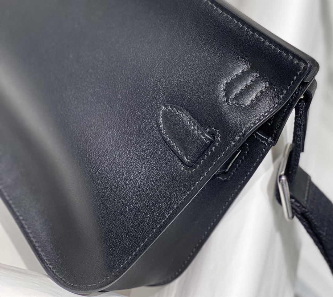 Hermes Jypsiere mini bag Black Swift Leather Silver H25603