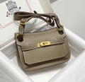 Hermes Jypsiere mini bag Gray Swift Leather Gold H25600