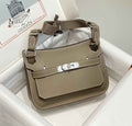Hermes Jypsiere mini bag Gray Swift Leather Silver H25601