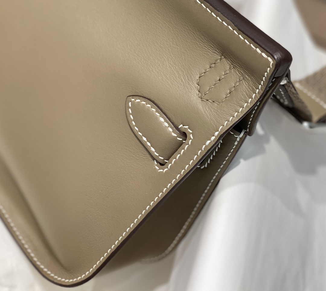 Hermes Jypsiere mini bag Gray Swift Leather Silver H25601