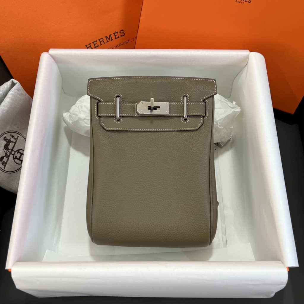 Hermès Kelly A Dos Hac Gray Togo Leather With Silver Hardware 20301