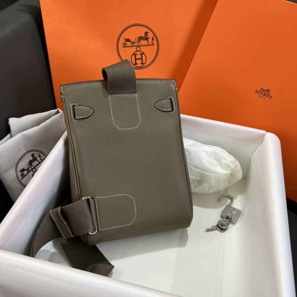 Hermès Kelly A Dos Hac Gray Togo Leather With Silver Hardware 20301