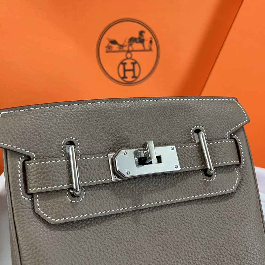 Hermès Kelly A Dos Hac Gray Togo Leather With Silver Hardware 20301