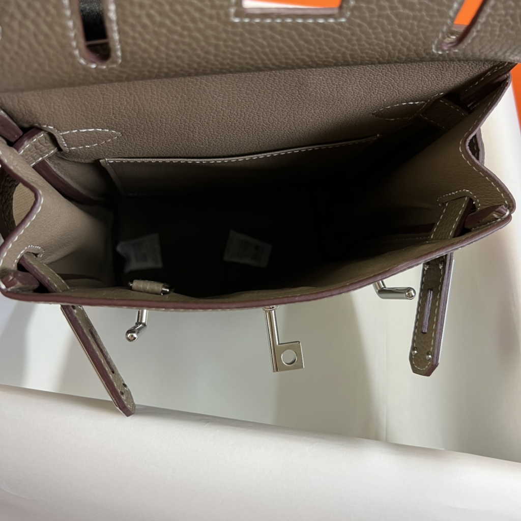 Hermès Kelly A Dos Hac Gray Togo Leather With Silver Hardware 20301