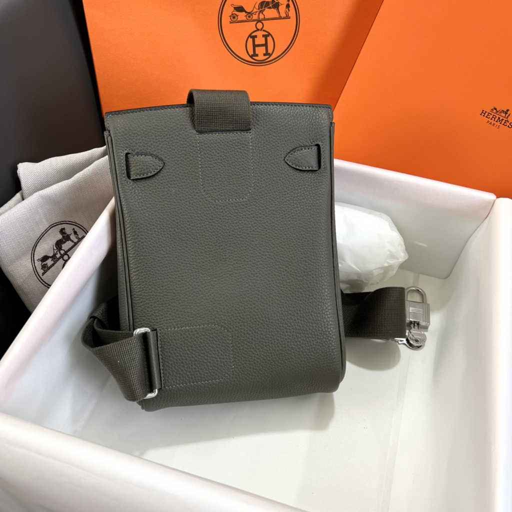 Hermès Kelly A Dos Hac Dark Gray Togo Leather With Silver Hardware 20303