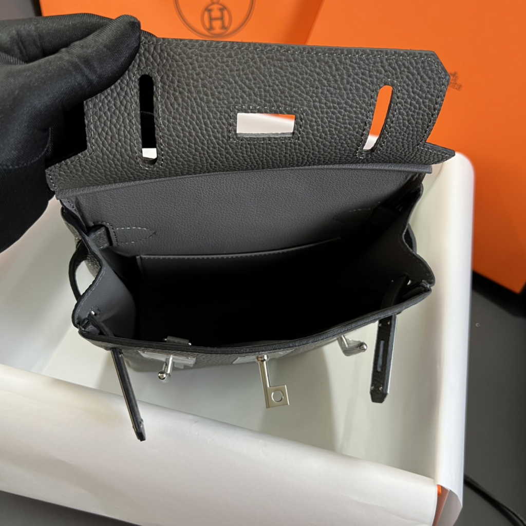 Hermès Kelly A Dos Hac Dark Gray Togo Leather With Silver Hardware 20303