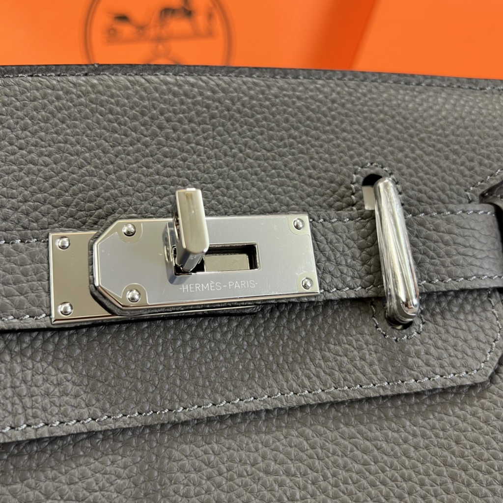 Hermès Kelly A Dos Hac Dark Gray Togo Leather With Silver Hardware 20303