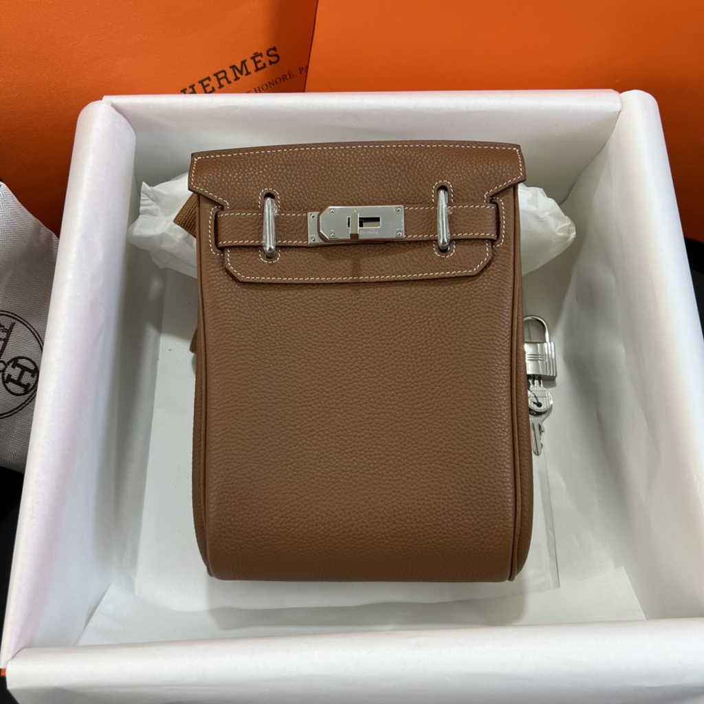Hermès Kelly A Dos Hac Tan Togo Leather With Silver Hardware 20304