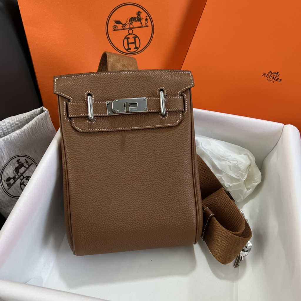 Hermès Kelly A Dos Hac Tan Togo Leather With Silver Hardware 20304