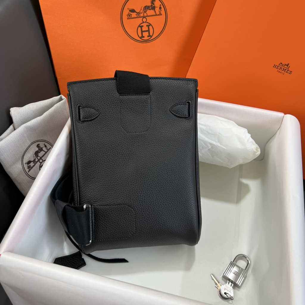 Hermès Kelly A Dos Hac Black Togo Leather With Silver Hardware 20300