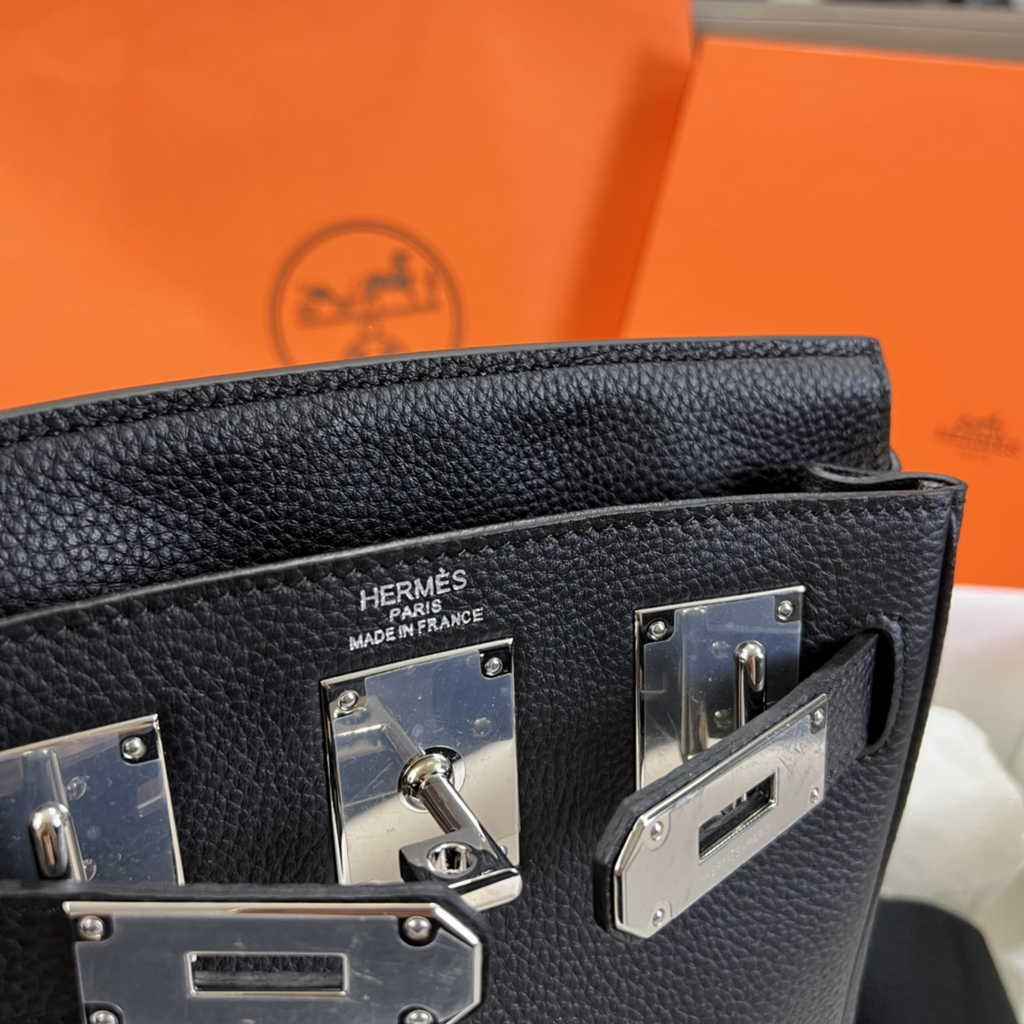 Hermès Kelly A Dos Hac Black Togo Leather With Silver Hardware 20300