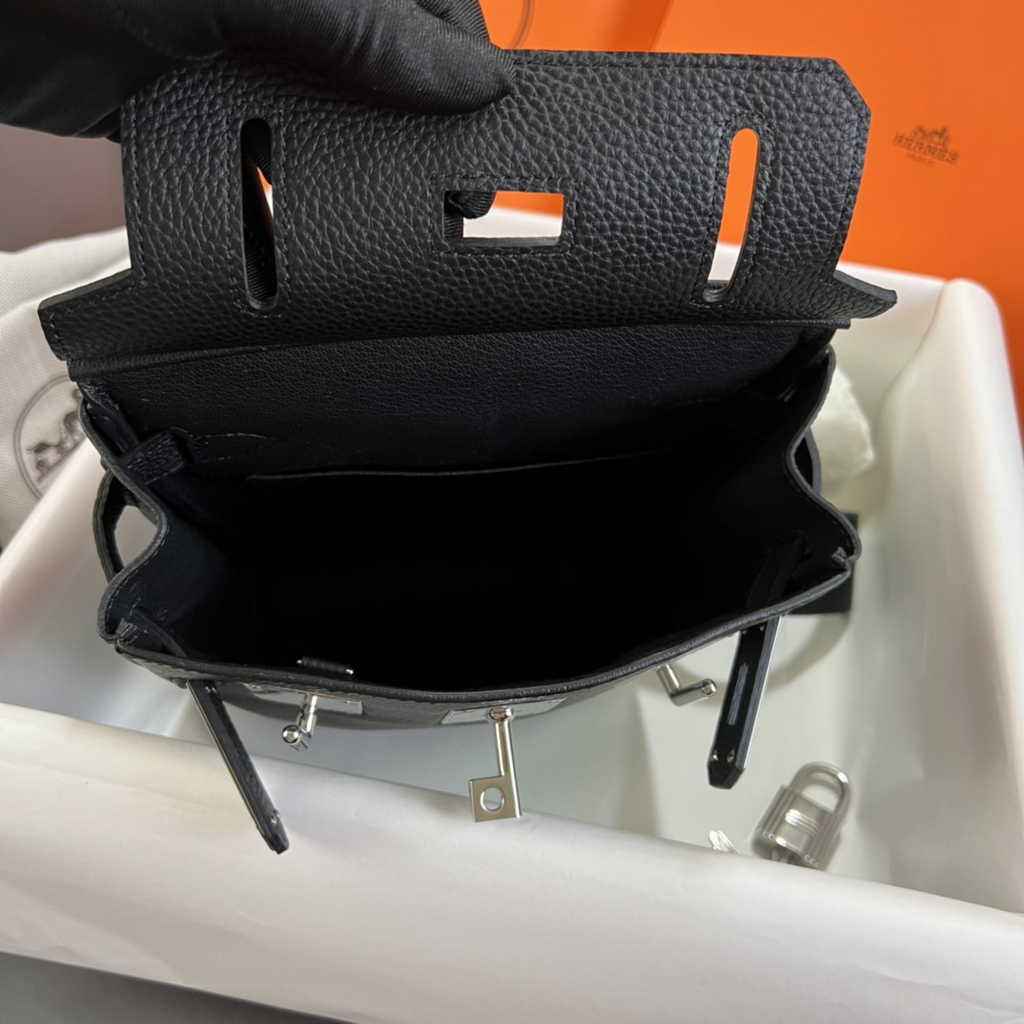 Hermès Kelly A Dos Hac Black Togo Leather With Silver Hardware 20300