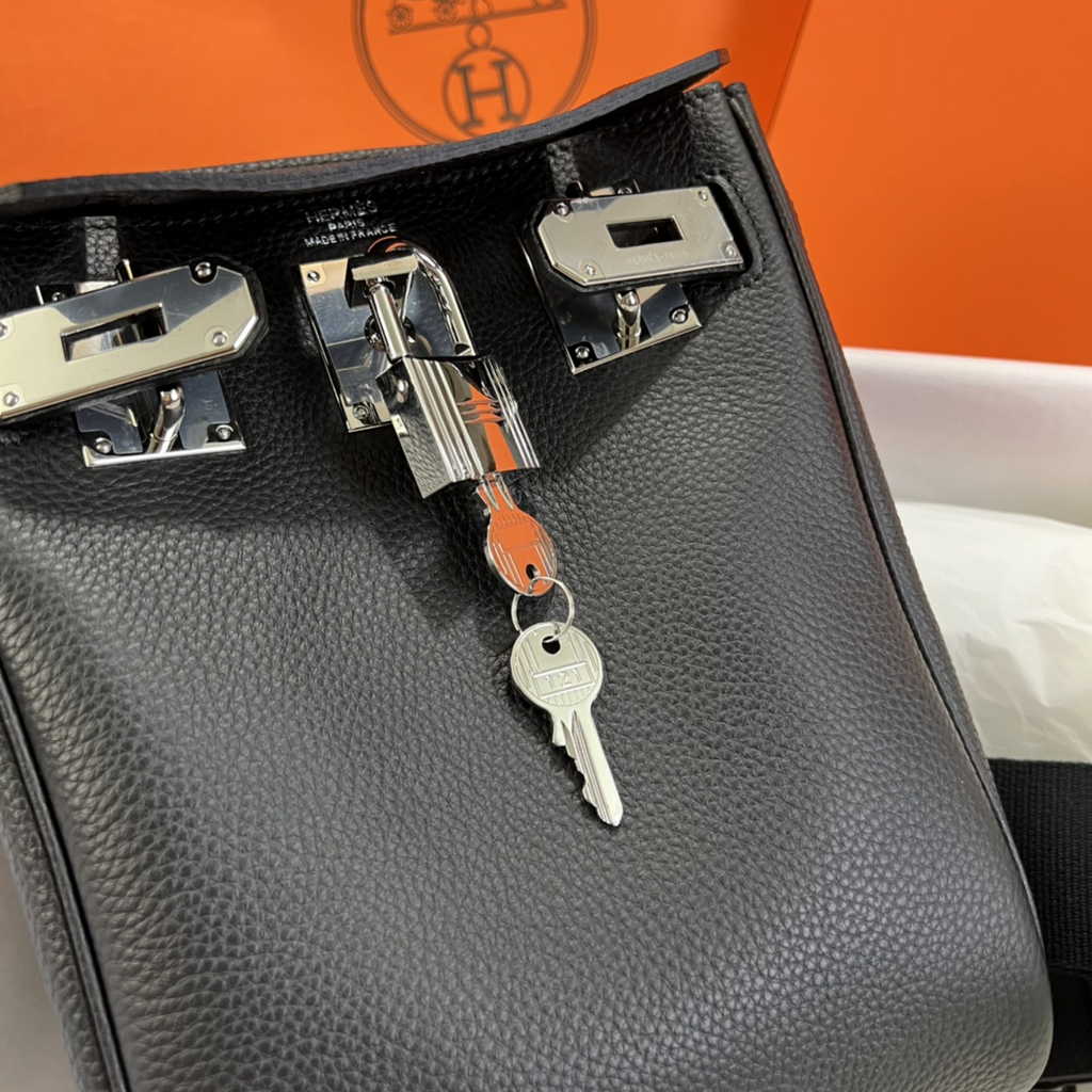 Hermès Kelly A Dos Hac Black Togo Leather With Silver Hardware 20300