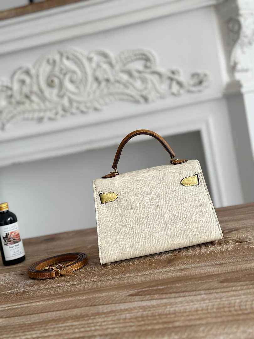 Hermes Kelly Bag 19 Beige Tan Epsom Leather Gold H82301
