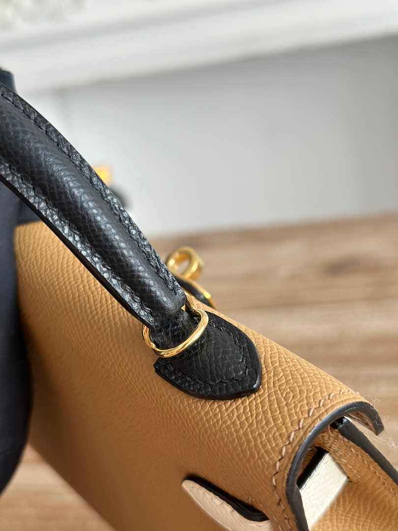 Hermes Kelly Bag 19 Tan Epsom Leather Gold H82306