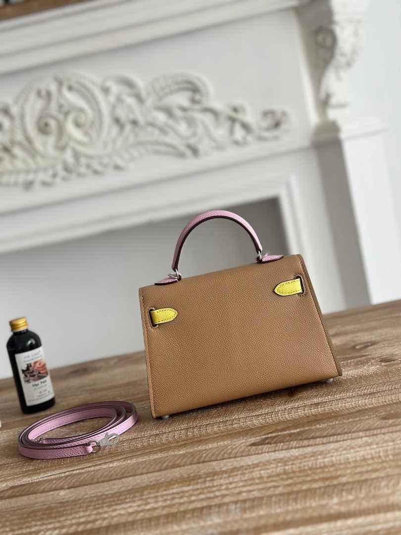 Hermes Kelly Bag 19 Apricot Epsom Leather Silver H82312