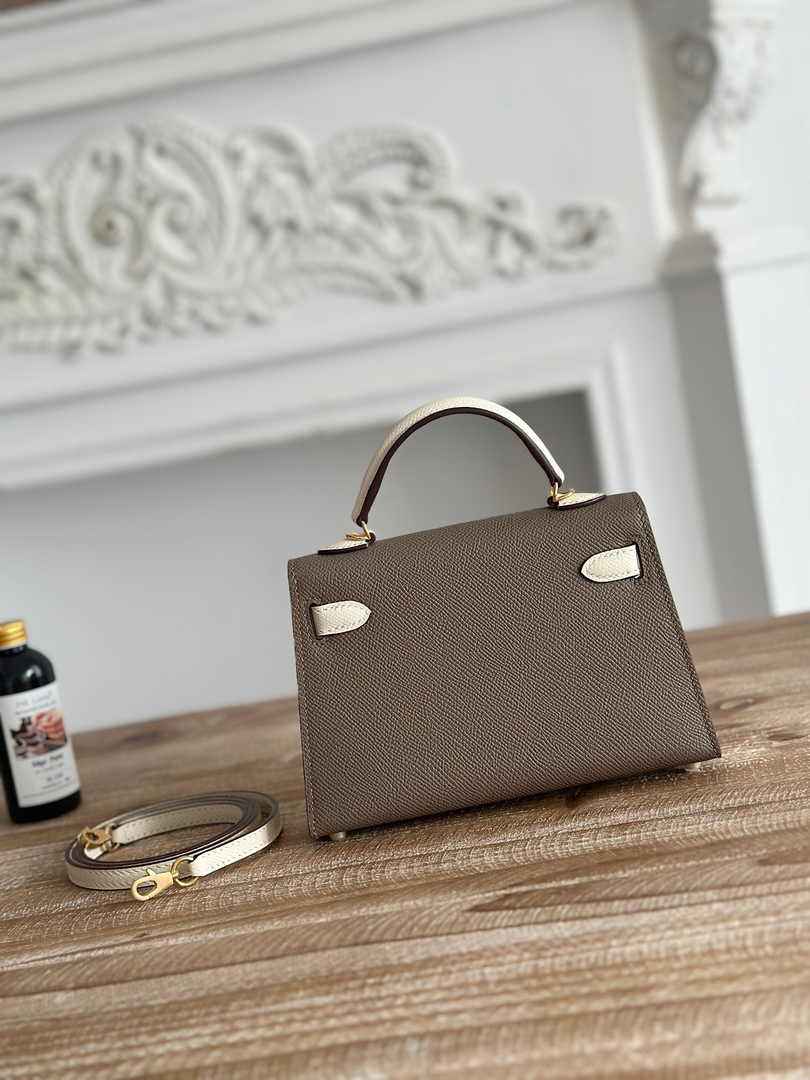 Hermes Kelly Bag 19 Dark Gray Epsom Leather Gold H82314