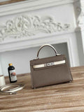 Hermes Kelly Bag 19 Dark Gray Epsom Leather Silver H82315