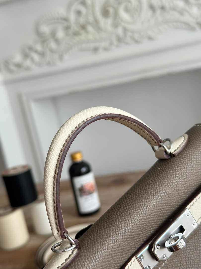 Hermes Kelly Bag 19 Dark Gray Epsom Leather Silver H82315