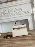 Hermes Kelly Bag 19 Beige Epsom Leather Silver H82319