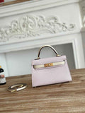 Hermes Kelly Bag 19 Epsom Leather Light Purple Gold H82322