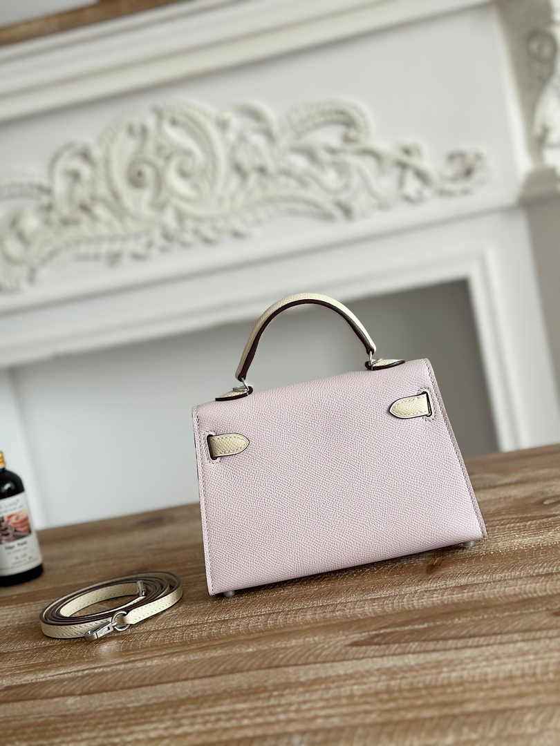 Hermes Kelly Bag 19 Epsom Leather Light Purple Silver H82323