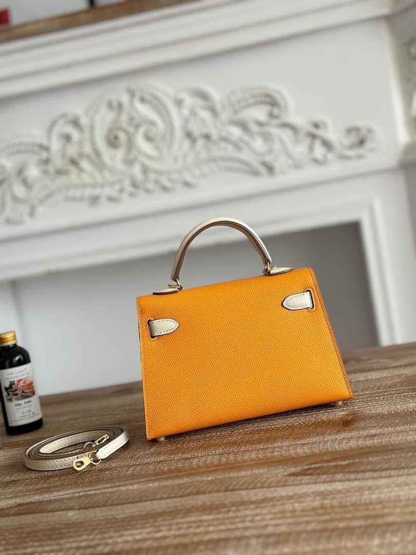 Hermes Kelly Bag 19 Epsom Leather Yellow Gold H82326