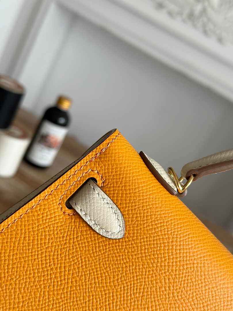 Hermes Kelly Bag 19 Epsom Leather Yellow Gold H82326