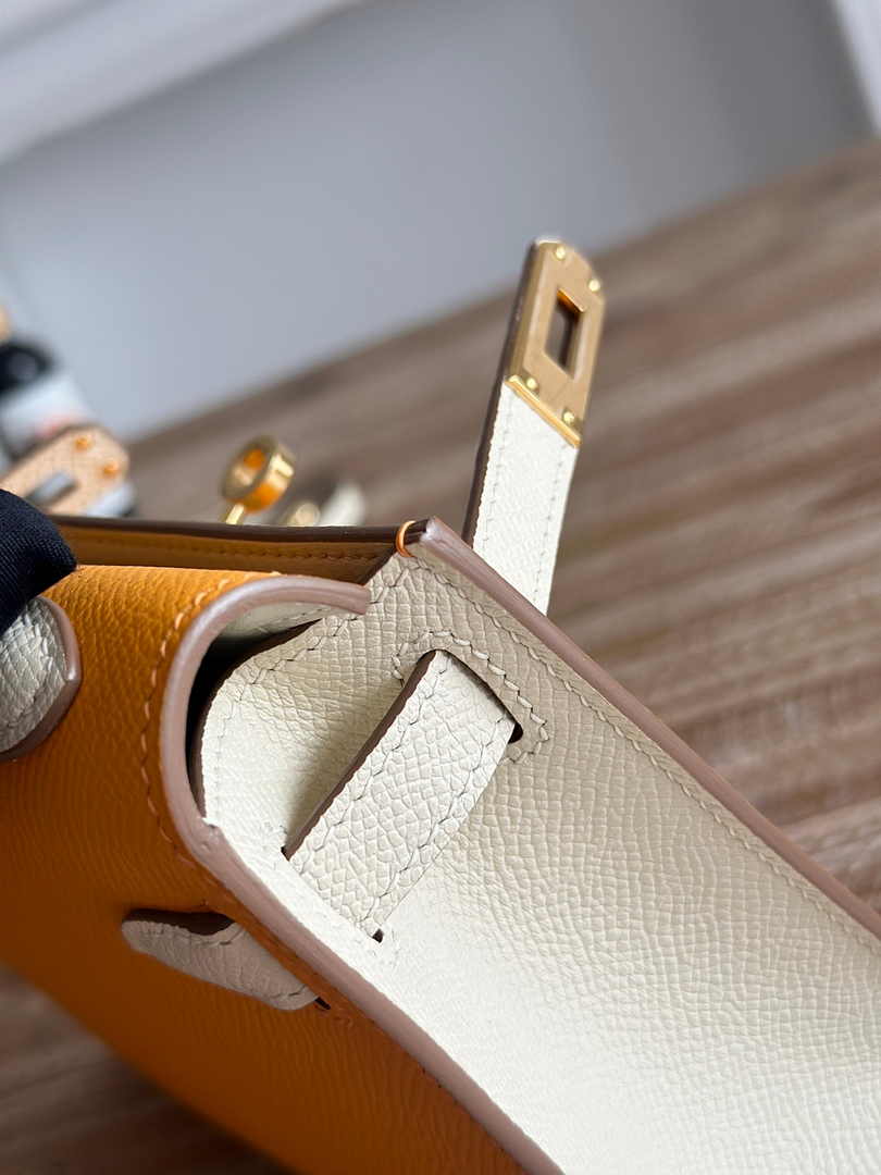Hermes Kelly Bag 19 Epsom Leather Yellow Gold H82326