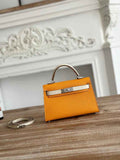 Hermes Kelly Bag 19 Epsom Leather Yellow Silver H82327