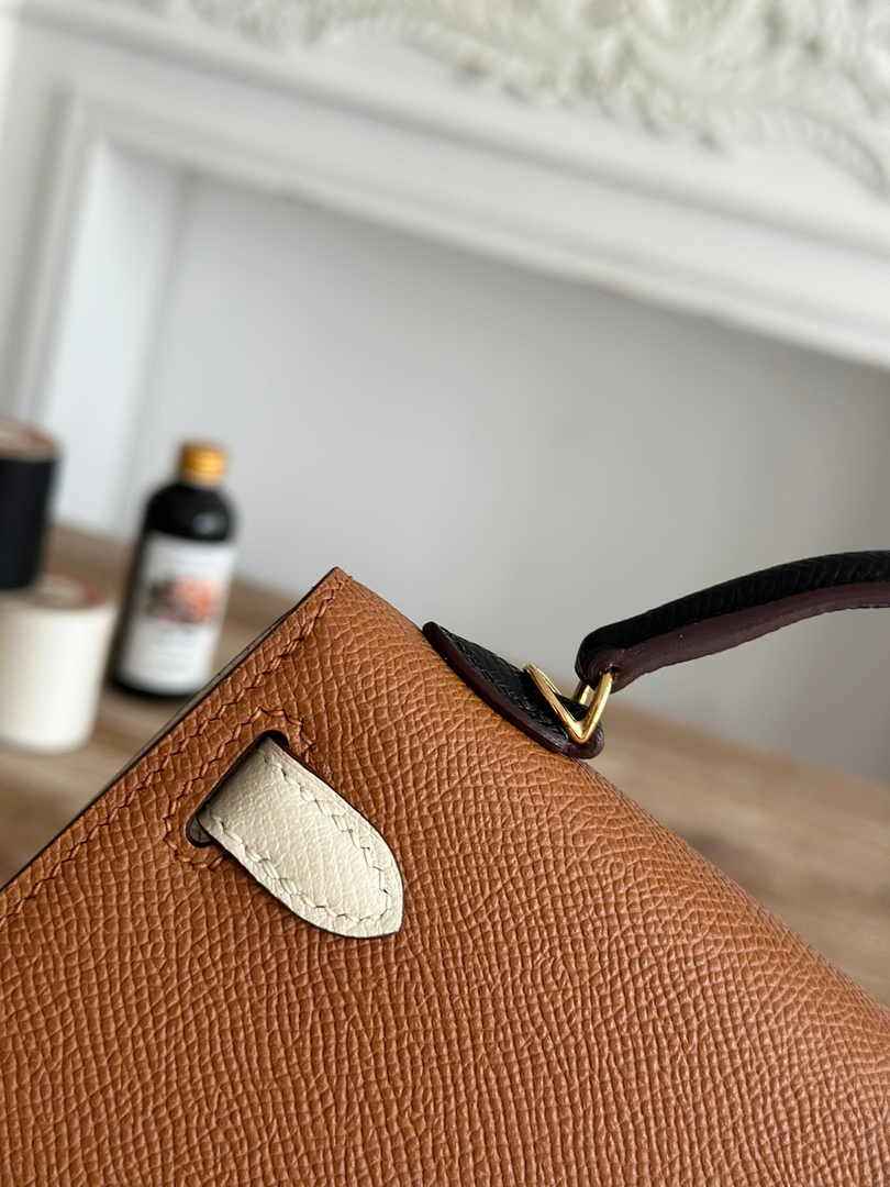 Hermes Kelly Bag 19 Epsom Leather Brown Gold H82329