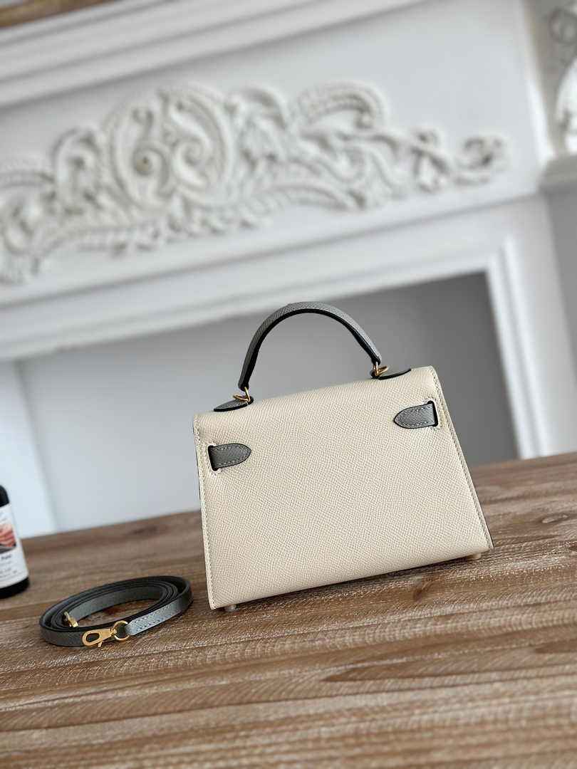 Hermes Kelly Bag 19 Epsom Leather Beige Gold H82330