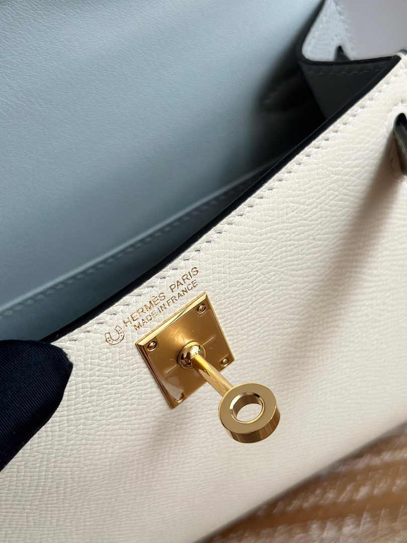 Hermes Kelly Bag 19 Epsom Leather Beige Gold H82330