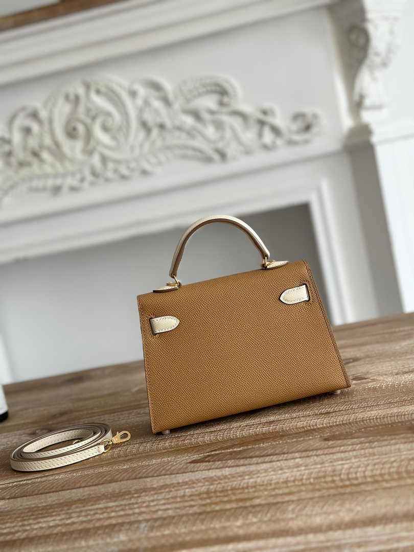 Hermes Kelly Bag 19 Epsom Leather Tan Beige Gold H82350