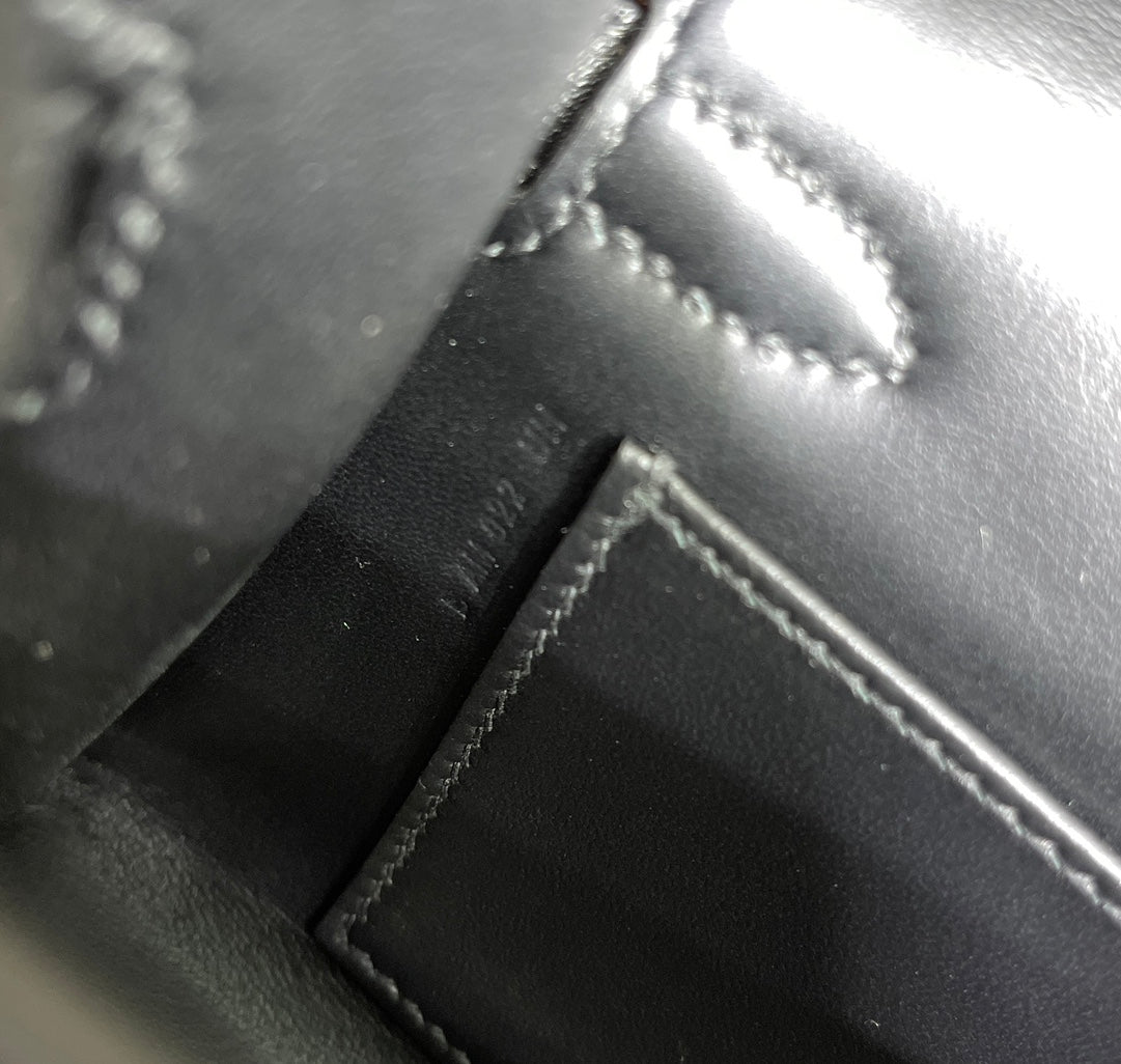 Hermes Kelly Bag 22 Black Swift Leather Gold Hardware