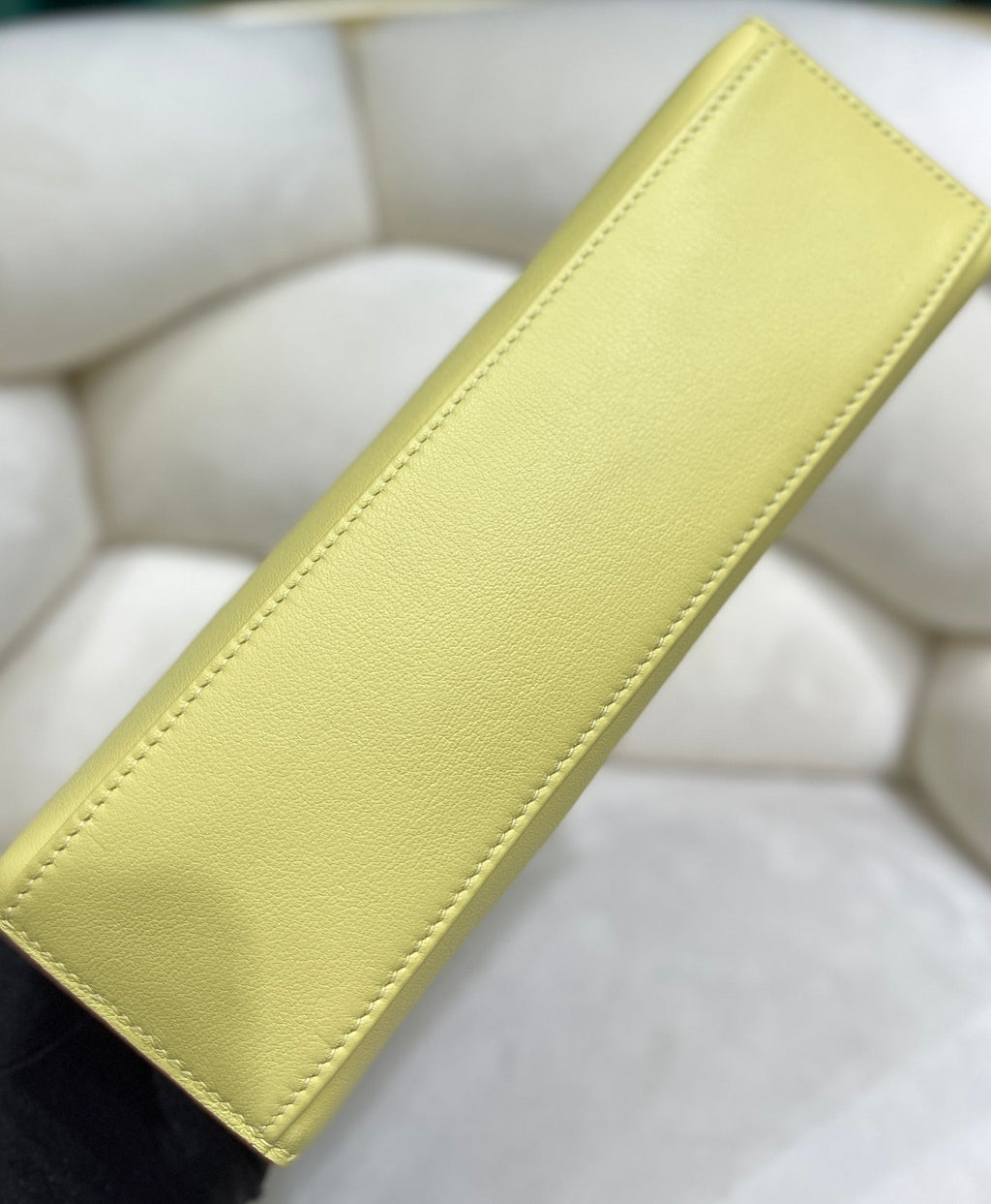 Hermes Kelly Bag 22 Lemon Swift Leather Gold Hardware