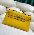 Hermes Kelly Bag 22 Yellow Swift Leather Gold Hardware