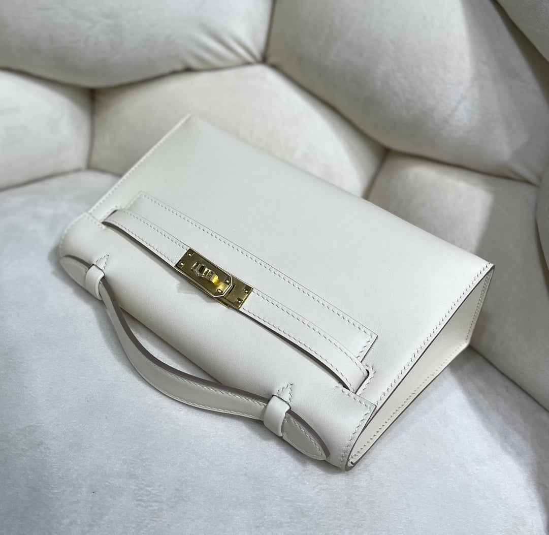 Hermes Kelly Bag 22 Beige Swift Leather Gold Hardware