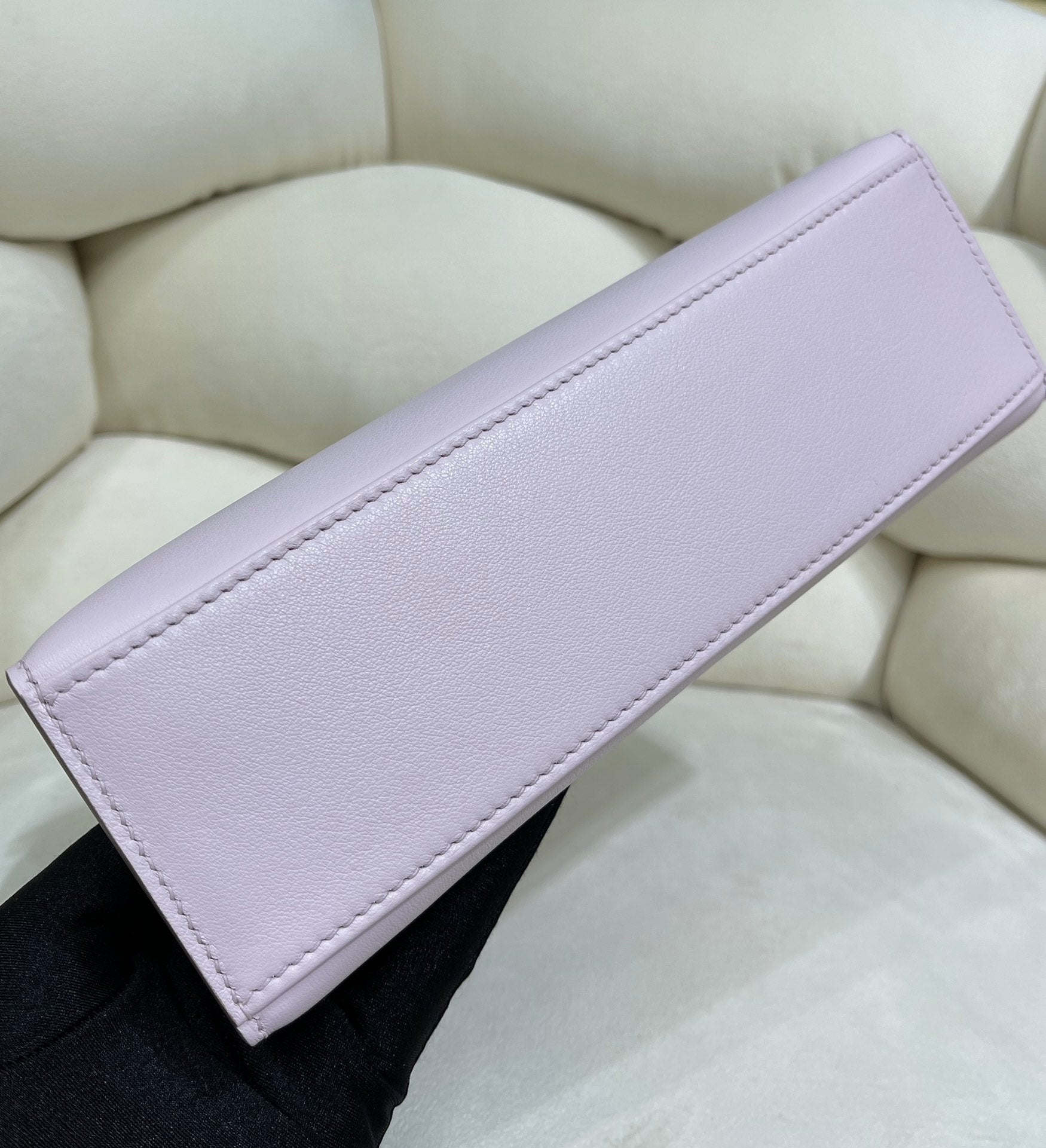 Hermes Kelly Bag 22 Light Purple Swift Leather Silver Hardware