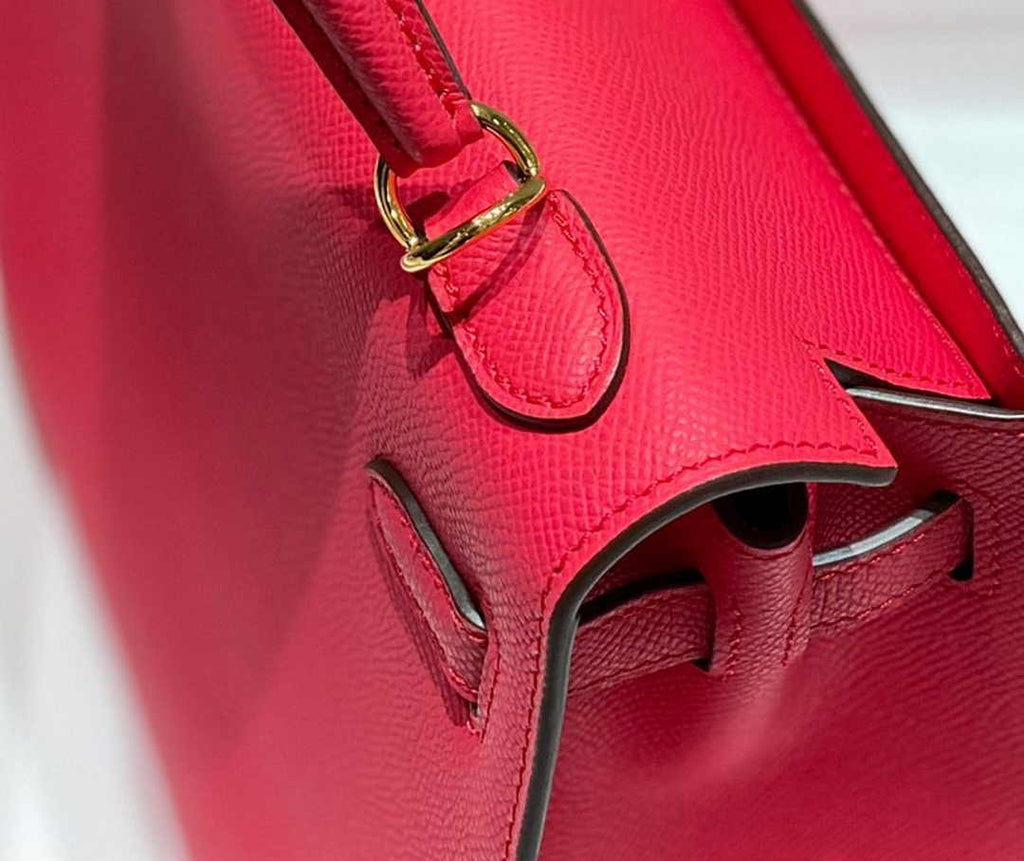 Hermes Kelly Bag 25 Plum Epsom Leather Gold Hardware H7108